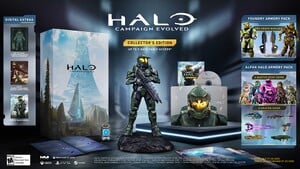 The contents of the Halo: Campaign Evolved Collector's Edition.