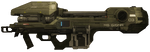 In-game left side view of the M6 Spartan Laser in Halo 4.