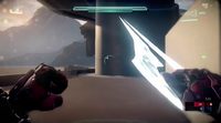 The Energy Sword being used with Smart Scope in the Halo 5: Guardians Multiplayer Beta.