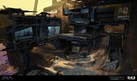 More concept art of the back of Frigate Base.