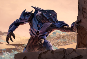 Crei 'Ayomuu on Netherop on the cover of Halo: Outcasts.