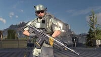 A Marine wielding the Impact Commando on Zeta Halo.