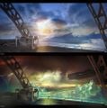 Concept art of the skybox.