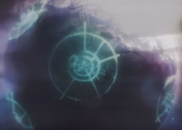 The Iris-like symbols on an Forerunner planet as seen in 343 Guilty Spark's memory before it is wiped.
