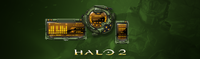 The artwork for the Halo 2-themed Windows Media Player skin, upon which the Chatter device's design was based.