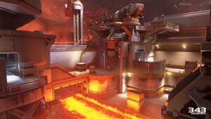 Screenshot of Molten, a map introduced in the Warzone Firefight update.