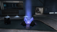 A Covenant gravity lift on display in SWORD Base.