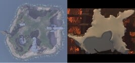 A comparison between The Silent Cartographer and a landscape similar to it at the end of the Halo 3 level Halo.