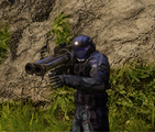 An ODST with an M41 rocket launcher on Installation 05.