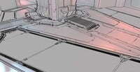 More concept art of floor detail in the control room.