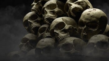 Halo: Campaign Evolved press kit image promoting Halo: Campaign Evolved skulls.