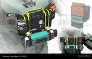 Concept art for the UTIL/PGY Pack chest on the Mark VII core.