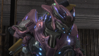 Close-up of the Field Marshal harness torso armor and helmet in Halo: Reach.