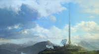 Concept art of the CAMS base.