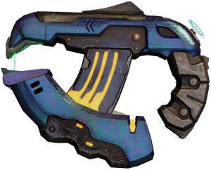 A cropped screenshot of the Eos'Mak-pattern plasma pistol in Halo 2: Anniversary's campaign. Original image by User:JackVibe.