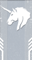 Image of the "Master of Unicorns Rank Banner" on the Halo Waypoint Forums.