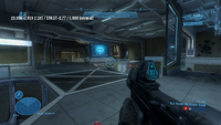 Coordinates are displayed in Halo: Reach.