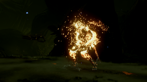 A disintegrating Promethean Knight on the level Infinity.