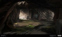 More concept art of the cave.