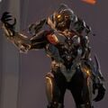 Detail of the Ur-Didact in his newest armor, front view.