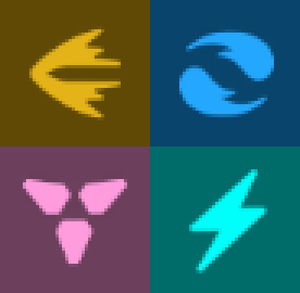 Custom collage of cropped damage icon images