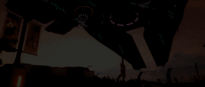 A hijacked Ru'swum-pattern Phantom opening its hatch door on the level Coastal Highway.