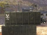 Large containers carrying M72 Mobile Barriers in Halo 3.