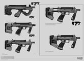Halo 5: Guardians concept art of the SMG.