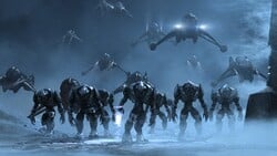 Sangheili and Banshees in the Halo Wars announcement trailer.