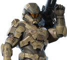 Spartan Horvath wearing GEN3 Anubis in the Halo Encyclopedia (2022 edition).