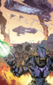 A Sangheili Minor with an Eos'Mak-pattern plasma pistol in Halo: Collateral Damage Issue #1.