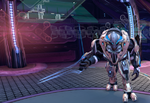The revamped look of the Shipmaster and his control center as seen in the Halo: The Master Chief Collection