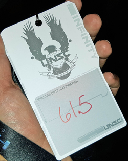 Image of one of the calibration cards used during the Halo 5: Guardians E3 Hololens experience