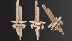 3D print model for the Erőd-class orbital weapon platform.