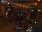 A pack of Jiralhanae patrolling the main streets of New Mombasa in Halo 3: ODST.
