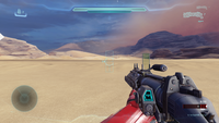 First-person view of the M319 grenade launcher in Halo 5: Guardians.