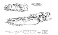 Early concept art for spacecraft in Halo 5: Guardians, that may have been part of the Star Charter colony ship development process.