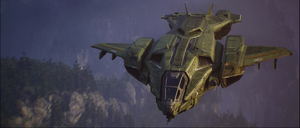 D77 Pelican Echo 419 on Installation 04. Screenshot taken from Halo: Campaign Evolved campaign level Halo.
