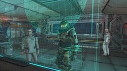 Captain Keyes and the Master Chief on the Autumn in Halo: Combat Evolved Anniversary.