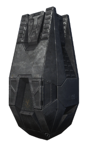 A cropped screenshot of an M8823 drop pod, spawned manually via the Halo 3 Editing Kit.