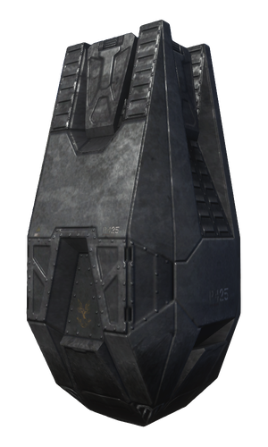 A cropped screenshot of an M8823 drop pod, spawned manually via the Halo 3 Editing Kit.