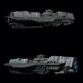 Detail of an Epoch-class carrier for Halo: Fleet Battles.