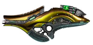 UI asset from Halo: Campaign Evolved of a fuel rod gun weapon skin.