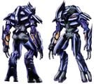 Finalized concept art of the Sangheili for Halo: Combat Evolved.