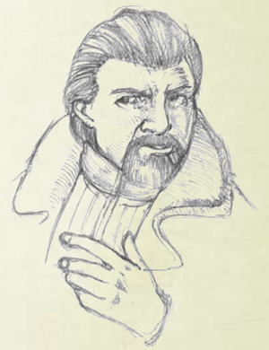 An illustration of Laszlo Sorvad.