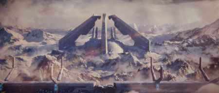 The Library of Installation 05 from Halo 2 Anniversary.