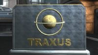 The sign at Traxus Tower.