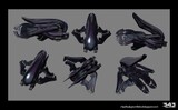 Orthographic views of the Banshee in Halo 4.