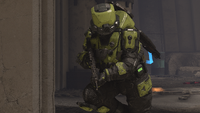 A Spartan equipped with HAZMAT core items from the Season 04 Battle Pass.