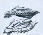 Eddie Smith's revised concept design for the command shuttle.